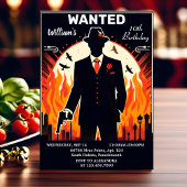 大人クールの子供90年代の少年レトロマフィア10誕生日 招待状