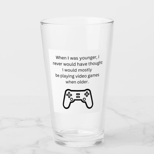 大人ゲームプレイヤー面白いゲーマー・ピントグラス タンブラーグラス (正面)