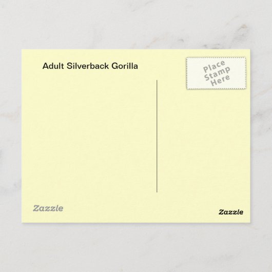 大人ゴリラ ポストカード (裏面)