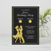 大人ゴールデンダンスカップル共同誕生日パーティー 招待状 (スタンド正面)