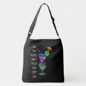 大人シッピーカップ(黒)かわいいビーチ クロスボディバッグ (裏面)