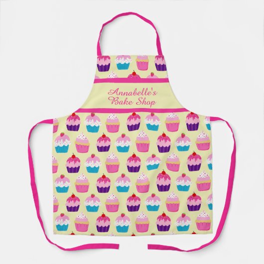 大人スイートカップケーキトリートエプロンパーソナライズされた10 エプロン (正面)