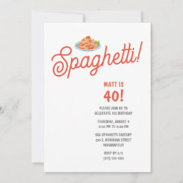 大人スパゲッティ誕生日パーティー 招待状