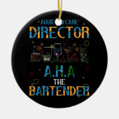 大人デイサービスディレクターA.K.A.バーテンダーDri セラミックオーナメント (正面)
