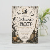 大人ハロウィンパーティーのコスチューム 招待状 (スタンド正面)