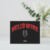 大人ハロウィンパーティー招待状 - Wine(ワイン)にこんにちは パン ポストカード (スタンド正面)