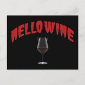 大人ハロウィンパーティー招待状 - Wine(ワイン)にこんにちは パン ポストカード (正面)