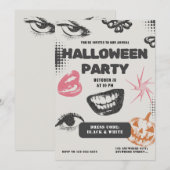 大人ハロウィンパーティー ビンテージ招待状  招待状 (正面/裏面)