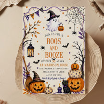 大人ハロウィンパーティー ブラックオレンジ Boos and Booze