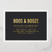 大人ハロウィンパーティー Boos & Booze 箔招待状 (正面)