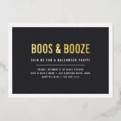 大人ハロウィンパーティー Boos & Booze 箔招待状 (正面)