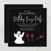 大人ハロウィンブーゼバースデーパーティー 招待状 (正面/裏面)