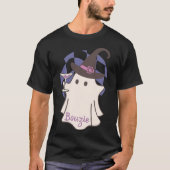 大人ハロウィン かわいいおばけ レトロ Tシャツ (正面)