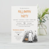 大人ハロウィン スプーキー パーティー招待状 招待状 (スタンド正面)