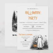 大人ハロウィン スプーキー パーティー招待状 招待状 (正面/裏面)