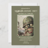 大人ハロウィーンの衣装ゾンビパーティの招待状 招待状 (正面)