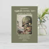 大人ハロウィーンの衣装ゾンビパーティの招待状 招待状 (スタンド正面)