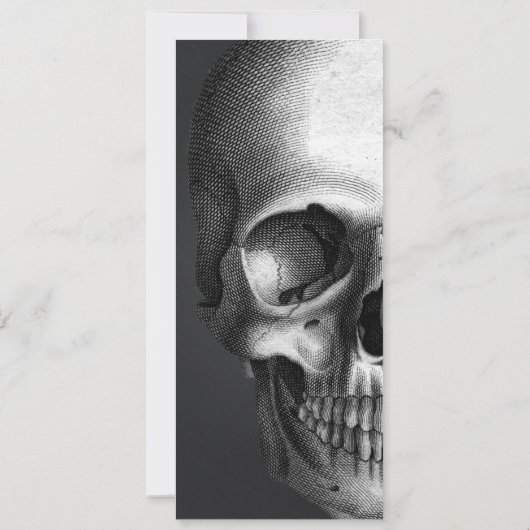 大人ハロウィーンの衣装パーティースカル 招待状 (裏面)