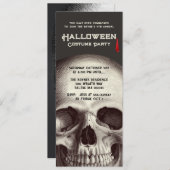 大人ハロウィーンの衣装パーティースカル 招待状 (正面/裏面)