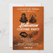 大人ハロウィーンの衣装パーティーヴィンテージ吸血鬼 招待状 (正面)