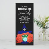 大人ハロウィーンの衣装パーティー不気味魔女 招待状 (スタンド正面)