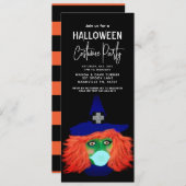 大人ハロウィーンの衣装パーティー不気味魔女 招待状 (正面/裏面)