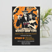 大人ハロウィーンの邪悪な良い時間の衣装パーティー 招待状 (スタンド正面)