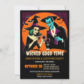 大人ハロウィーンの邪悪な良い時間の衣装パーティー 招待状 (正面)