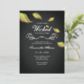 大人ハロウィーン招待状衣装パーティー紫 招待状 (スタンド正面)