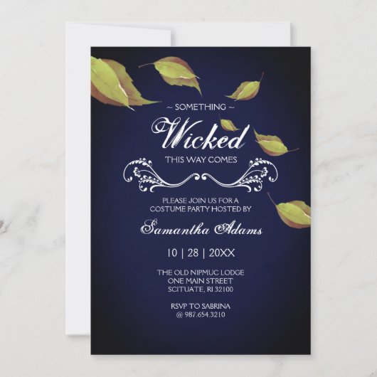 大人ハロウィーン招待状衣装パーティー 招待状 (正面)