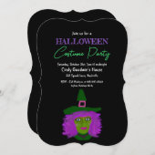 大人ハロウィーン魔女テーマ衣装パーティー 招待状 (正面/裏面)