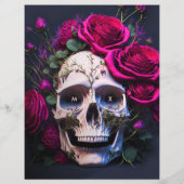 大人ハローウィンパーティゴシックスカルレッドローズ チラシ (裏面)