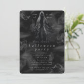大人ハローウィンパーティゴシック幽霊不気味ブラック 招待状 (スタンド正面)