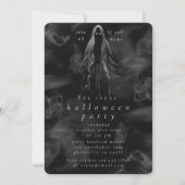 大人ハローウィンパーティゴシック幽霊不気味ブラック 招待状 (正面)