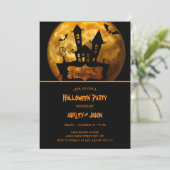 大人ハローウィンパーティムーンこうもり 招待状 (スタンド正面)