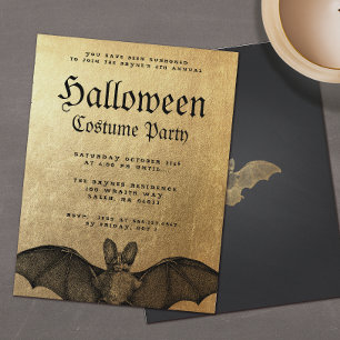 大人ハローウィンパーティヴァンパイアこうもり招待状 チラシ