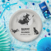 大人ハローウィンパーティヴィンテージゴシック魔女 ペーパープレート (パーティー)