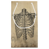 大人ハローウィンパーティヴィンテージ幽霊スカルスパイダー スモールペーパーバッグ (裏面)