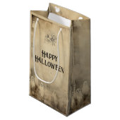 大人ハローウィンパーティヴィンテージ幽霊スカルスパイダー スモールペーパーバッグ (正面アングル)