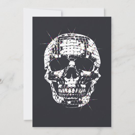 大人ハローウィンパーティ招待状ディスコスカルテーマ 招待状 (裏面)