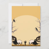 大人ハローウィンパーティAそれほど怖くない招待状 招待状 (裏面)