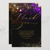 大人パーソナライズされた誕生日サンキューカード サンキューカード (正面/裏面)