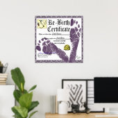 大人パーソナライズされた誕生日贈与証 ポスター (ホームオフィス)