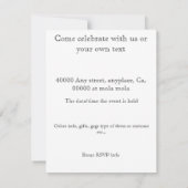 大人フォーマル二日招待状 招待状 (裏面)