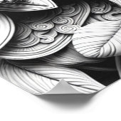 大人フローラ蝶3Dカラーリングポスター ポスター (角)