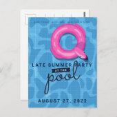 大人プールパーティー晩夏お祝い誘致 ポストカード (正面/裏面)