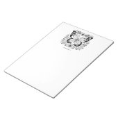 大人メモ帳のバタフライカラーリングページ ノートパッド (アングル)