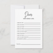 大人モダンのゲームカードの誕生日パーティーゲーム 招待状 (正面)