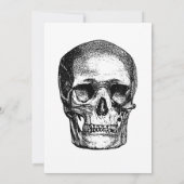 大人モダンのハロウィーン衣装パーティースカルインビタット 招待状 (裏面)