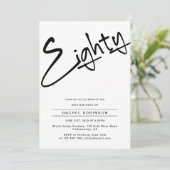 大人モダンミニマル880歳の誕生日パーティー 招待状 (スタンド正面)